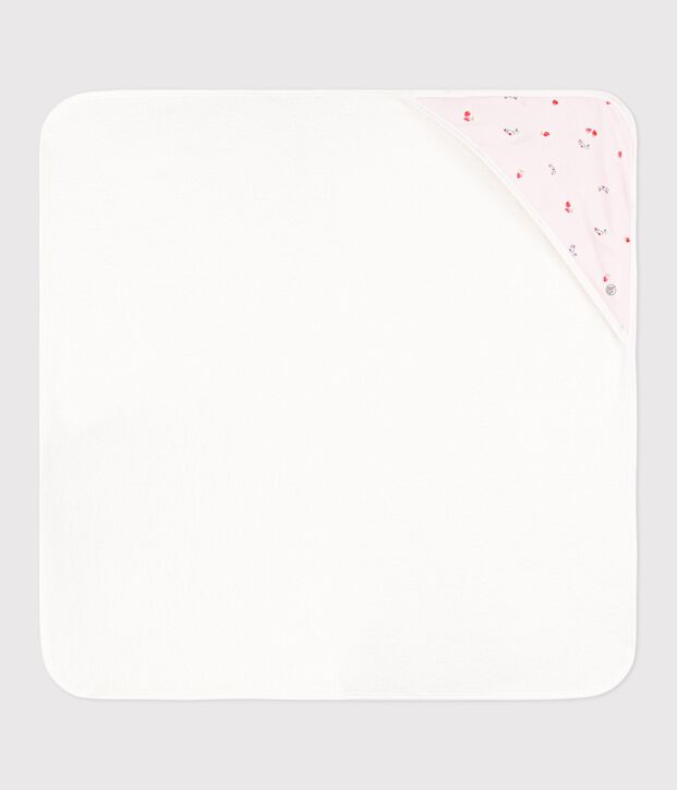 Capa de ba&ntilde;o de algod&oacute;n para beb&eacute; rosa/multicolor