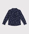 Camisa de franela para niño azul MEDIEVAL/blanco MARSHMALLOW