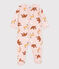 Pijama de felpa con animales para bebé rosa SALINE/blanco MULTICO