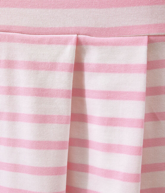 Vestido de manga corta blanco MARSHMALLOW/rosa BABYLONE
