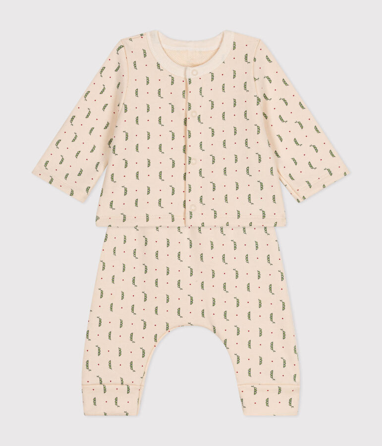 Conjunto de 2 piezas de mulet&oacute;n para beb&eacute; crudo/multicolor