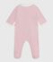 Pijama de terciopelo con cuello para bebé rosa JOLI