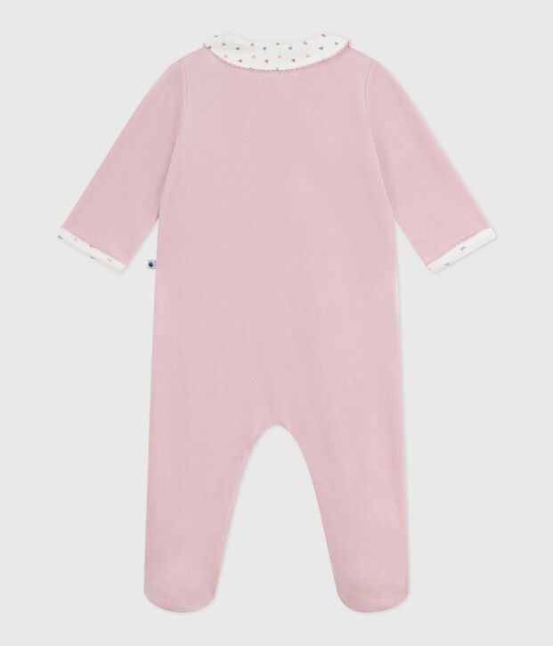 Pijama de terciopelo con cuello para beb&eacute; JOLI