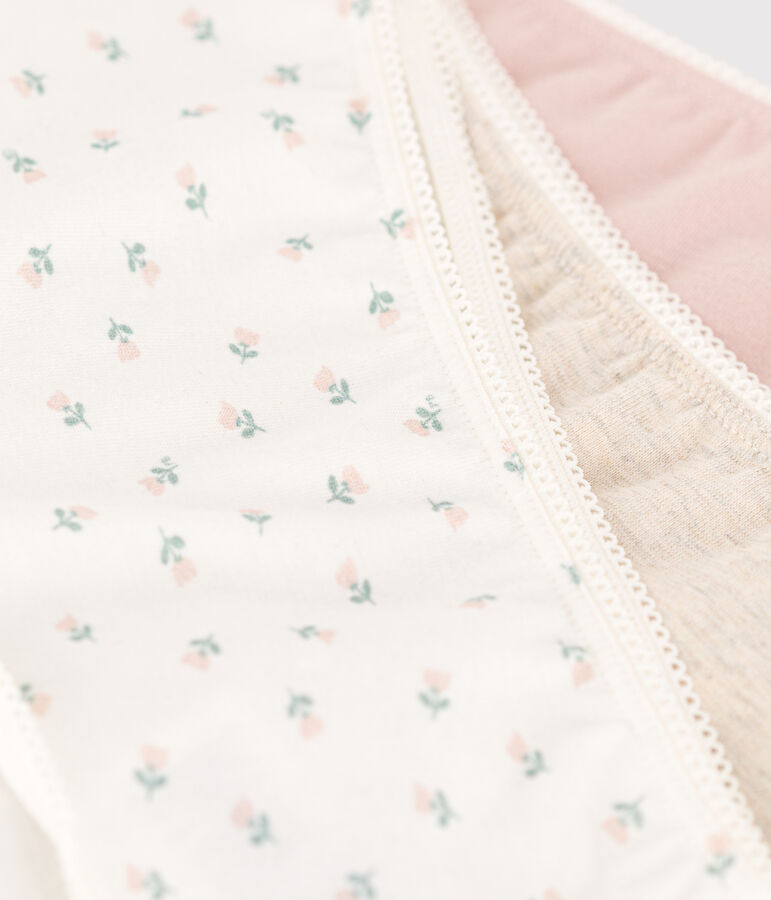 Juego de 3 culottes de algod&oacute;n y elastano para ni&ntilde;a multicolor