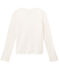 Cardigan en túbico extrafino para mujer blanco MARSHMALLOW