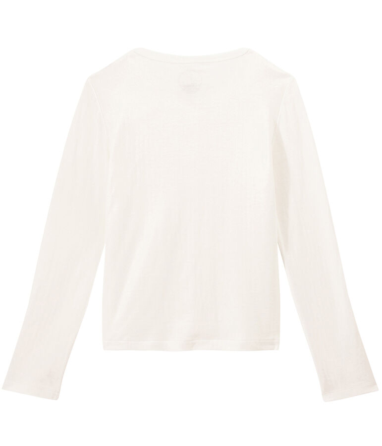 Cardigan en t&uacute;bico extrafino para mujer blanco