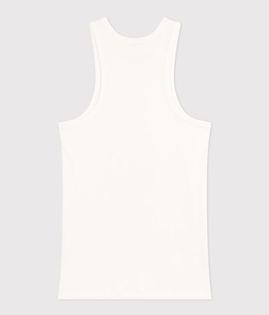 Camiseta sin mangas de algodón para mujer blanco ECUME