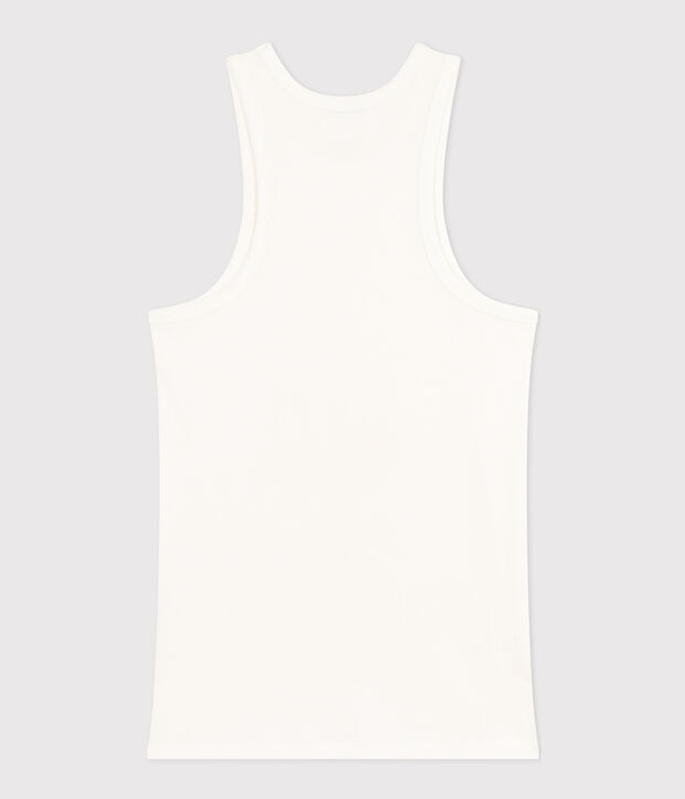 Camiseta sin mangas de algod&oacute;n para mujer blanco
