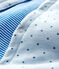 Chaleco reversible azul de punto acanalado enguatado para bebé niño azul FRAICHEUR/blanco MULTICO