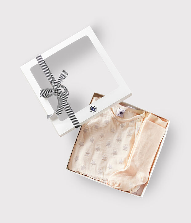 Estuche de regalo con vestido y leotardos para ni&ntilde;a multicolor