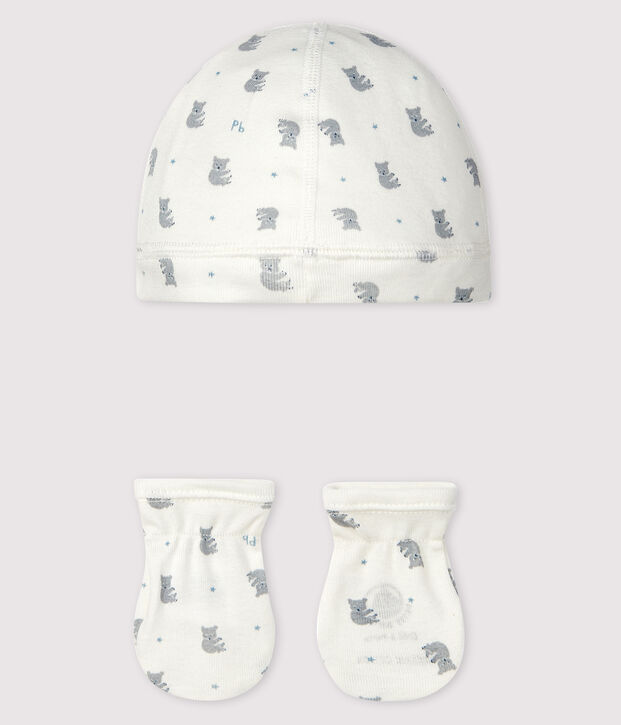 Juego de gorrito de reci&eacute;n nacido y manoplas de punto para beb&eacute; multicolor