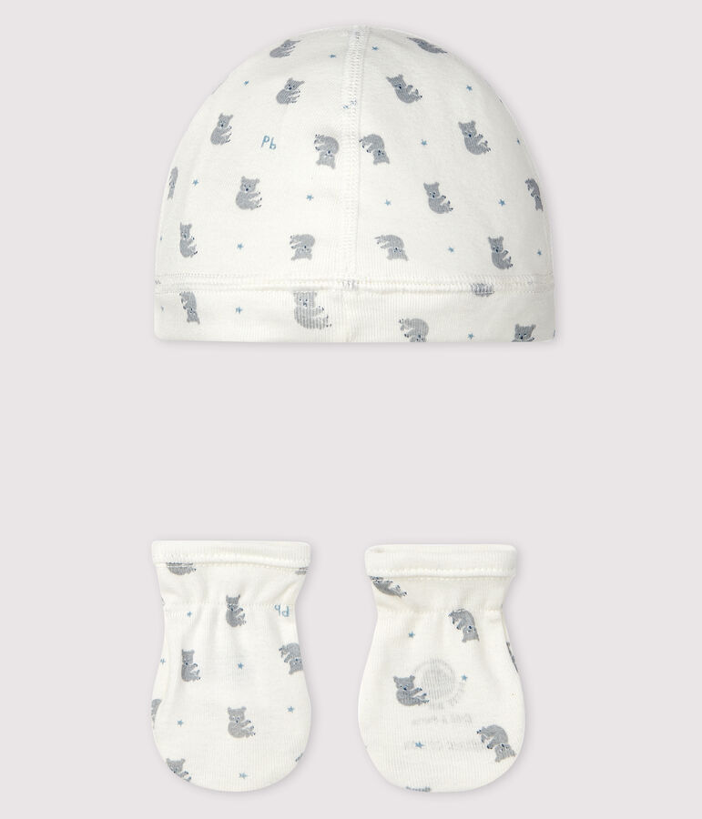 Juego de gorrito de reci&eacute;n nacido y manoplas de punto para beb&eacute; multicolor