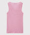 Camiseta sin mangas de lino para mujer rosa BABYLONE/gris ARGENT