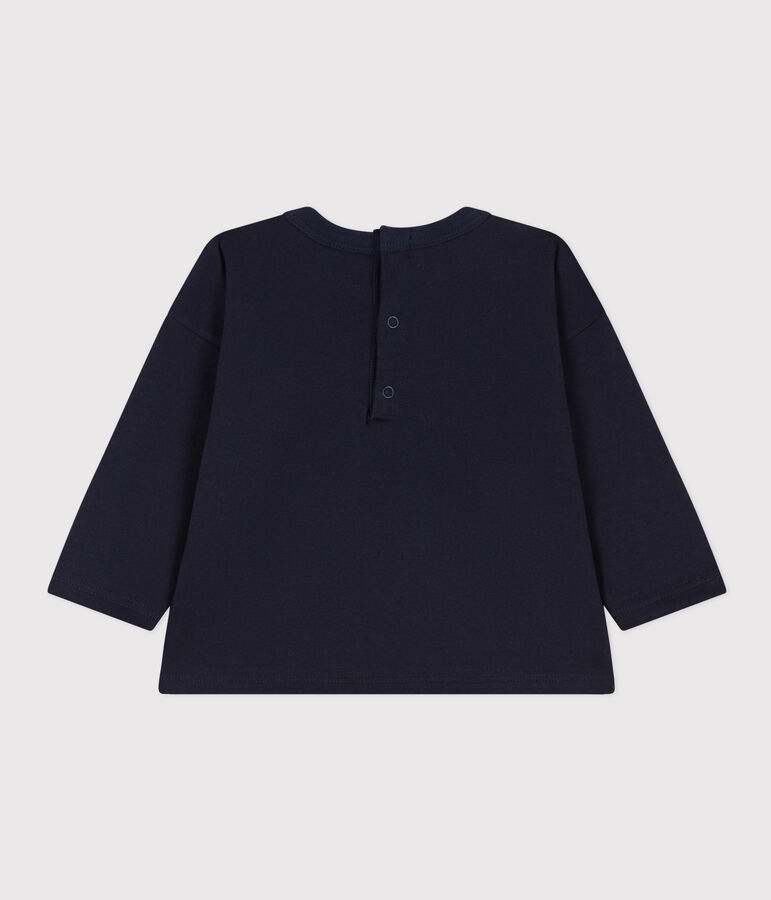 Camiseta de manga larga de jersey para beb&eacute; azul SMOKING
