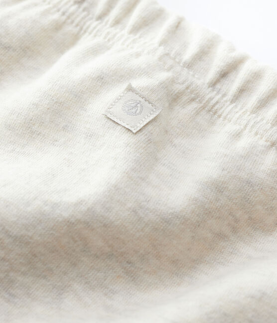 Pantalón de bebé gris de mezclilla de punto de jersey de algodón orgánico beige MONTELIMAR CHINE