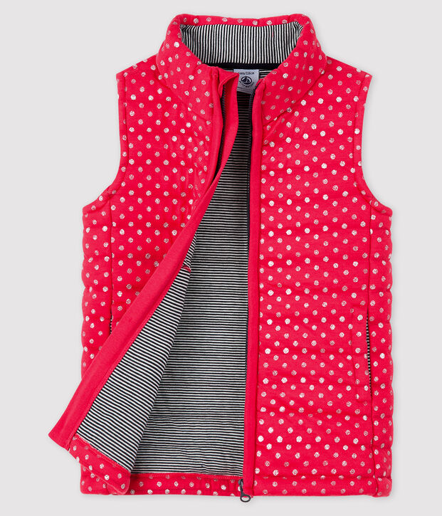 Chaleco para ni&ntilde;a rosa/gris
