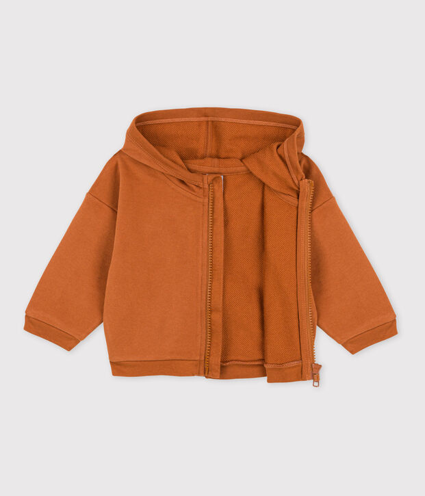 Sudadera con capucha de beb&eacute; marron
