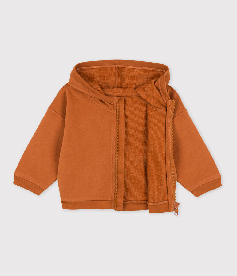 Sudadera con capucha de beb&eacute; marron ECUREUIL