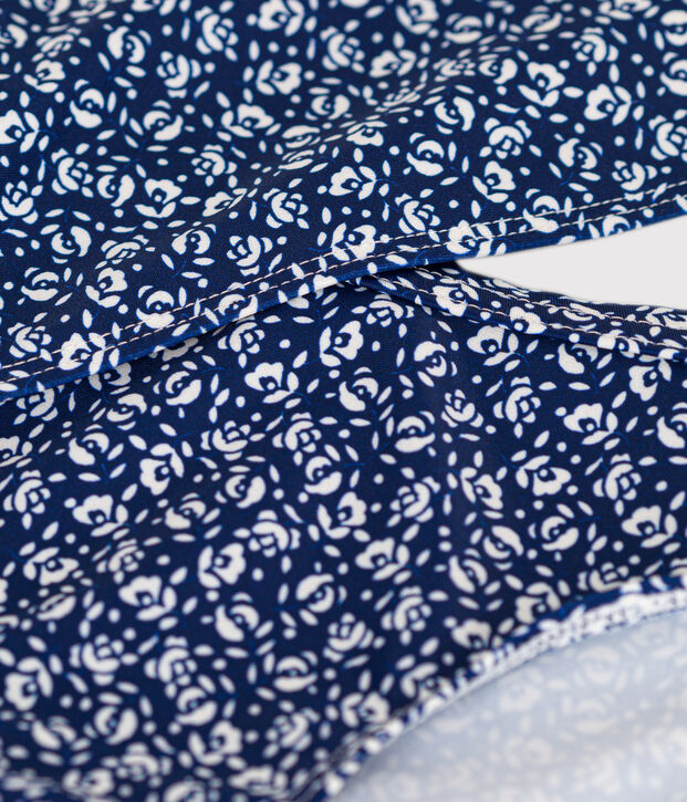 Bikini estampado para ni&ntilde;a azul/blanco