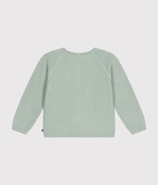 Cárdigan de algodón para niña verde HERBIER