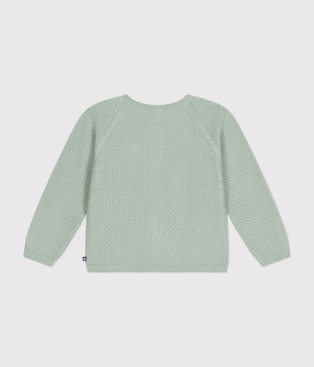 C&aacute;rdigan de algod&oacute;n para ni&ntilde;a verde
