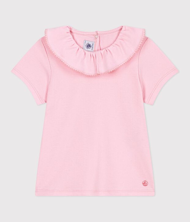 Camiseta infantil lisa de manga corta de algod&oacute;n MARQUISE