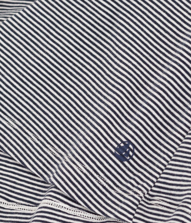 Camis&oacute;n de algod&oacute;n a rayas para mujer azul/blanco