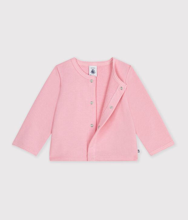 C&aacute;rdigan de algod&oacute;n liso con insignia de coraz&oacute;n para beb&eacute; CHARMI