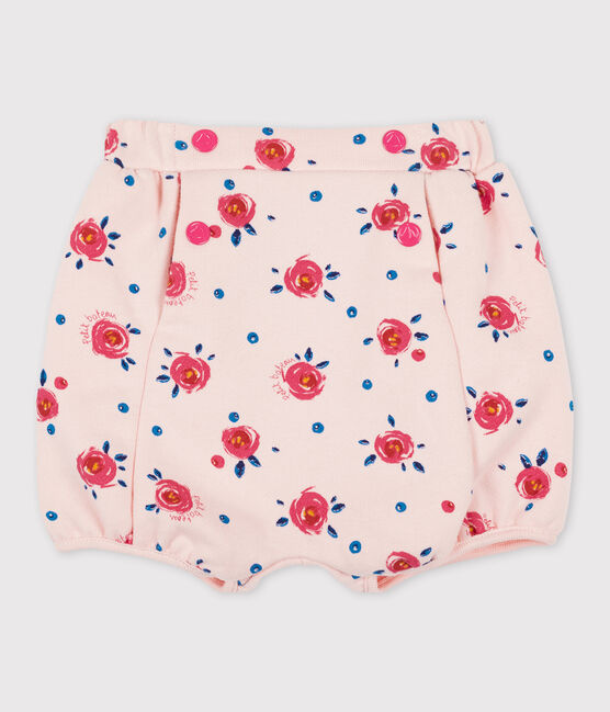Braguita «bloomer» para bebé niña rosa MINOIS/blanco MULTICO