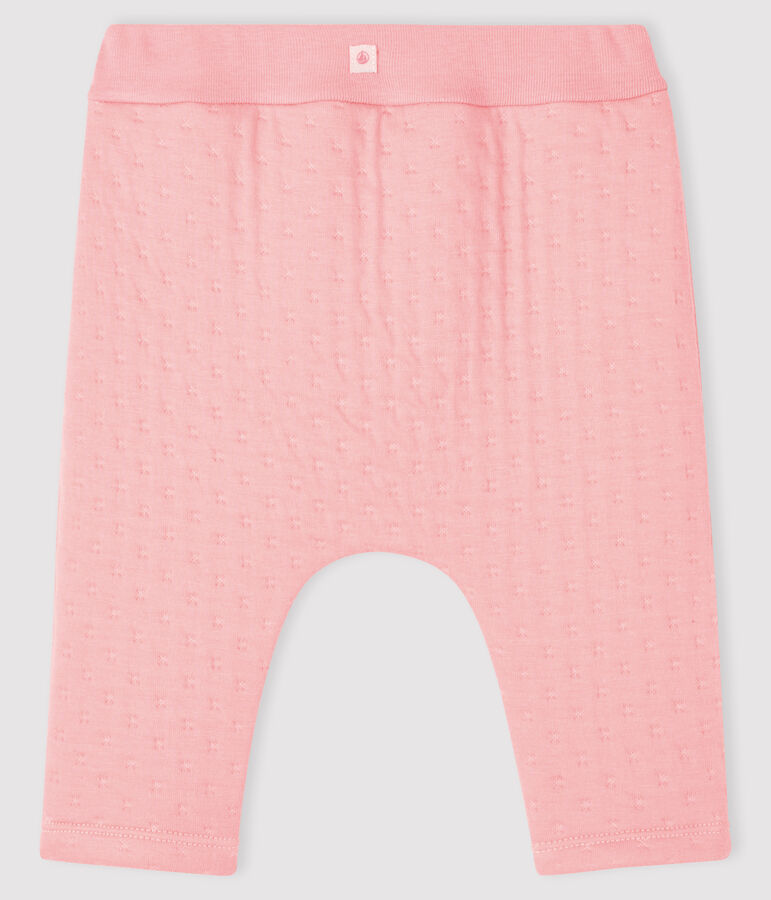 Pantal&oacute;n de t&uacute;bico acolchado para beb&eacute; rosa