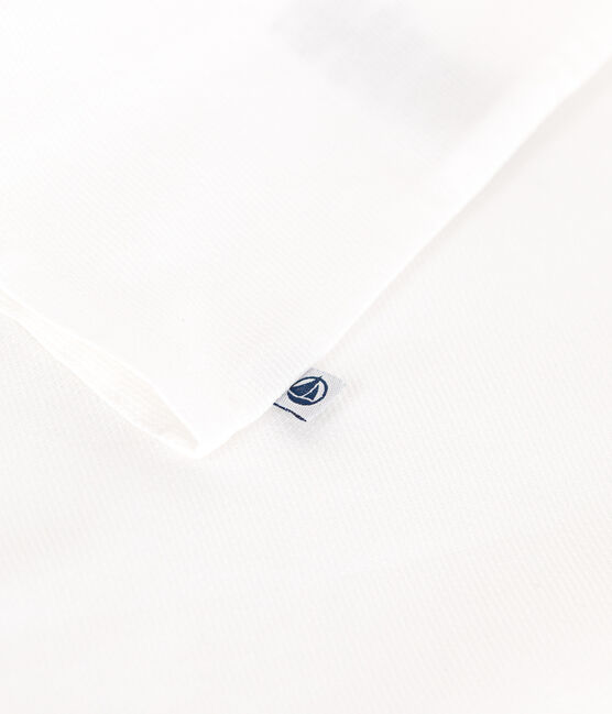 Blusa de piqué de algodón para bebé blanco ECUME