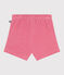 Pantalón corto de rizo de algodón para bebé rosa PEONIA