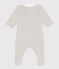 Pijama de terciopelo para bebé gris BELUGA CHINE
