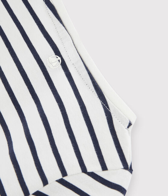 Camiseta de rayas de niña blanco MARSHMALLOW/azul SMOKING