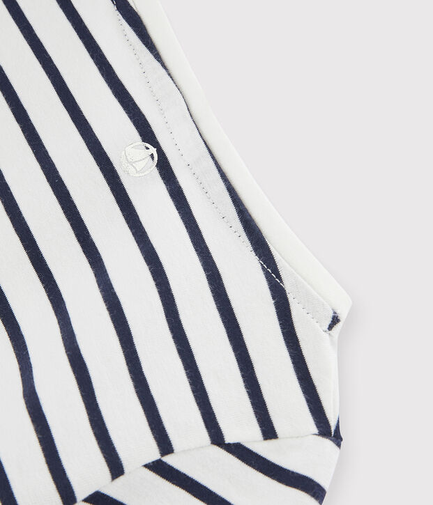 Camiseta de rayas de ni&ntilde;a blanco/azul