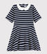 Vestido de manga corta de algodón de niña