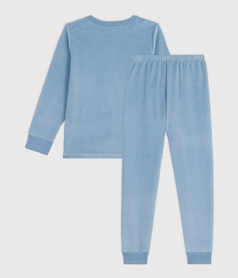 Pijama infantil de terciopelo azul