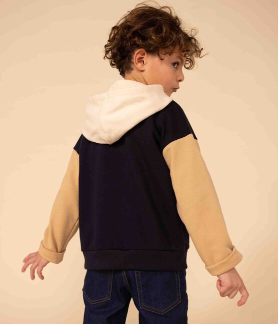 Sudadera con capucha para niño azul SMOKING/blanco MULTICO