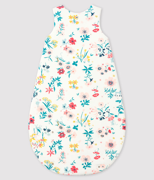 Saco de terciopelo para beb&eacute; ni&ntilde;a blanco/multicolor