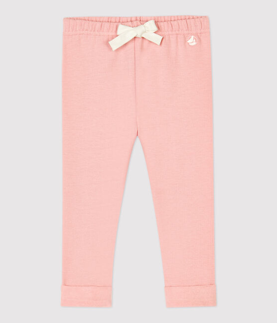 Pantalón de algodón orgánico de bebé. rosa CHARME