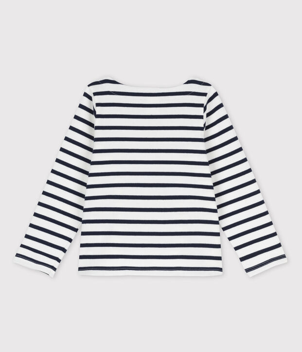Marinera de algod&oacute;n de ni&ntilde;a blanco/azul