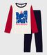 Pijama infantil de algodón bicolor