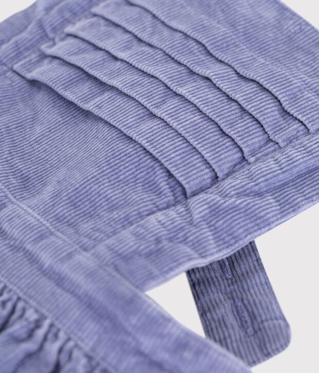 Pichi infantil de terciopelo liso. violeta