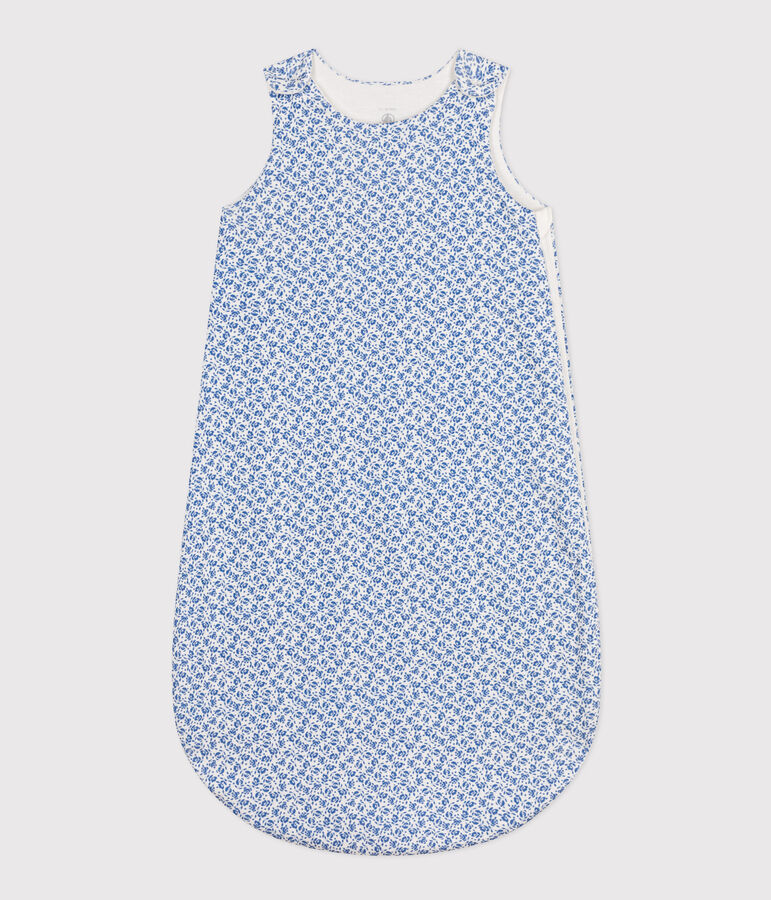 Saco de algod&oacute;n con flores para beb&eacute; TOG 2 blanco/azul