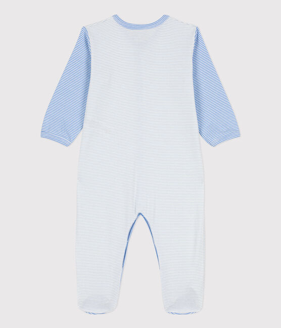 Pelele de algodón milrayas azul PERSE/blanco MARSHMALLOW