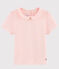 Camiseta de manga corta de algodón de niña rosa MINOIS