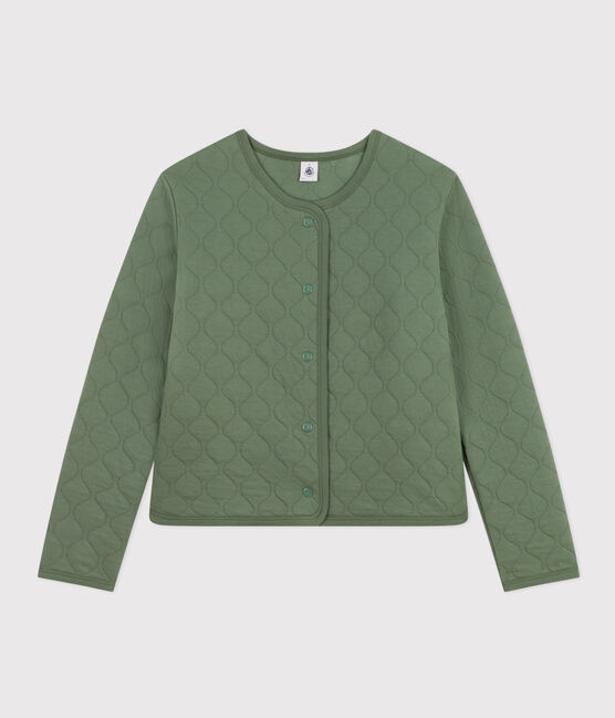 Cárdigan de túbico acolchado para mujer verde CROCO