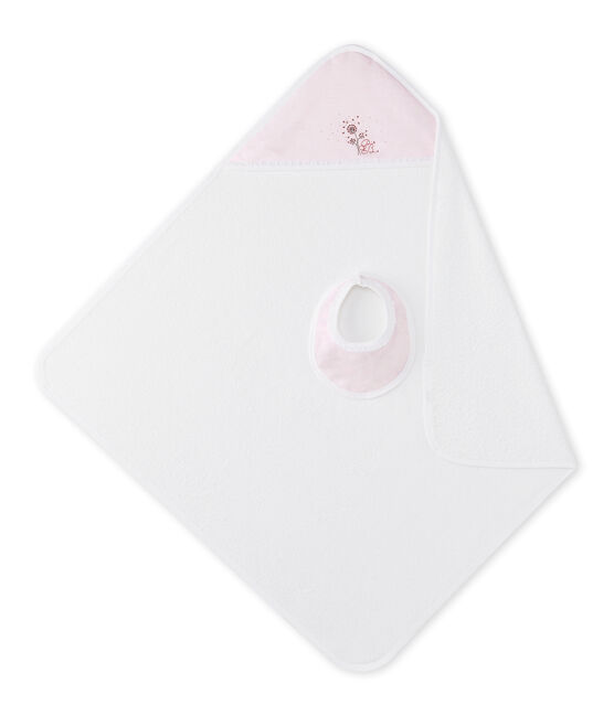 Cajita capa de baño bebé niña rosa VIENNE/blanco ECUME