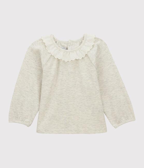 Blusa de algodón de bebé. beige MONTELIMAR CHINE