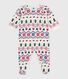 Pijama de felpa cepillada con cremallera y estampado de Navidad para bebé
